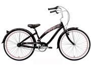 Nirve Island Flower - Women's 3-Speed Beach Bike, Black Plumeria