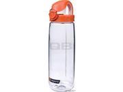 Nalgene Tritan OTF Water Bottle 24oz; Clear with Orange Cap
