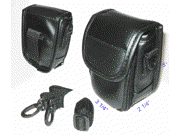 Digital Camera Black Leather Bag