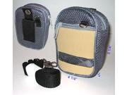 Grey & Tan Compact Digital Camera Bag
