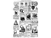 STAMPER'S ANONYMOUS-Tim Holtz Wood Mounted Red Rubber Stamps
