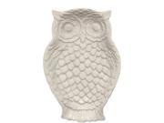 Cream White Embossed Owl Serving Plate 7 Inch x 5 Inch Dish Andrea by Sadek