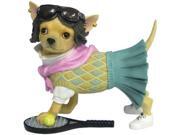 UPC 748787133664 product image for Preppy Tennis Girl Chihuahua Breed Dog Pup Figurine | upcitemdb.com