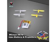 Original WLtoys V646 RC Part 3.7V 100mAh Lipo Battery V646-05(VA18) with Propeller set for WLtoys V646 V676 Hubsan H111 Cheerson CX-10 CX-10A JJRC H1 H7 RC Quad