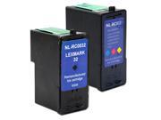 TMP Lexmark 32 18C0032 & Lexmark 33 18C0033 Compatible Combo Pack - 1 Black & 1 Color Ink Cartridges TMP Lexmark 32 18C0032 & Lexmark 33 18C0033 Compatible Combo Pack - 1 Black & 1 Color Ink Cartridges