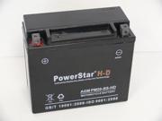 PowerStar H D Motorcycle Battery for Harley Davidson 3 Year Warranty YTX20 BS
