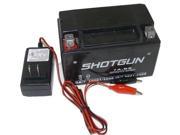Shotgun®YTX7A BS Maintenance Free Sealed AGM Motorcycle Battery Charger Combo