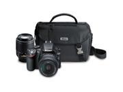 Nikon D3200 13313 Black DSLR Camera with 18-55mm and 55-200mm Lenses
