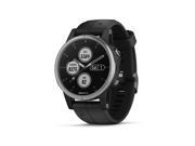 Garmin fenix 5S Plus - compact multisport smartwatch with music, GPS, maps, and Garmin Pay - Silver with Black Band, 010-01987-20
