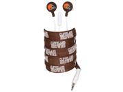 Ihip Nfe52-clb Nfl Noise Isolating Shoelace Earphones (cleveland Browns)