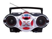 UPC 606540023020 product image for QFX J-48 Portable CD/MP3 Player with USB Radio Cassette Recorder (Red) | upcitemdb.com