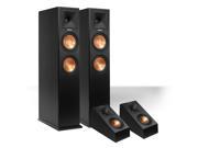 Klipsch RP 260F Reference Premiere Floorstanding Speaker with RP 140SA Add On Dolby Atmos Enabled Elevation Speakers Bl