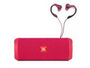 Jbl Flip 3 Portable Wireless Bluetooth Speaker (pink) And Polk Audio Ultrafit 500 Mid-flange Earphones (pink/gray)