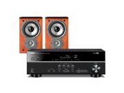 Yamaha Rx-v381 5.1-channel Av Receiver With Bluetooth/hdcp2.2 And Polk Tsi100 Bookshelf Speakers - Pair (cherry)