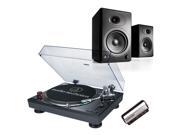AudioTechnica AT LP120BK USB Direct Drive Professional USB Analog Turntable Black with Audioengine A5 Premium Power