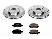 PowerStop K1058 Vented Front Brake Kit Drilled Slotted Cast Iron