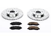 Power Stop K3032 Vented Front Brake Kit Drilled Slotted Cast Iron