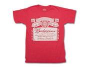 Budweiser Classic Logo Heather Red T Shirt
