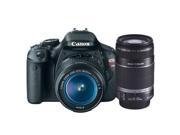 Canon EOS Rebel T3i 18 MP CMOS Digital SLR Camera and DIGIC 4 Imaging with EF-S 18-55mm f/3.5-5.6 IS Lens + Canon EF-S 55-250mm f/4.0-5.6 IS Telephoto Zoom Lens