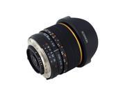 Rokinon AE8M-N 8mm f/3.5 Aspherical Fisheye Lens for Nikon AE w/Automatic Chip Black