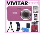 Vivitar Vivicam X327 10.1MP Digital Camera in Pink 4GB Kit