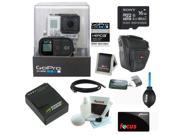 GoPro HERO3+ Black Edition Camera + Sony 16GB Class 10 Memory Card + Wasabi Power Battery + Accessory Kit