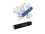 Victorinox Swiss Army Swisschamp Knife (sapphire) With Compact Keychain Led Flashlight