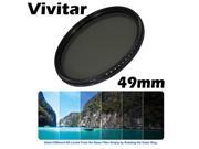 Vivitar 49mm Neutral Density Variable Fader NDX Filter ND2 to ND1000