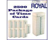 Royal 2500 Package Of Time Cards for TC100 TC200 Time Clocks AROY13702K1