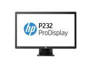 HP P232 Black 23 Backlight LED Monitor 1920 x 1080 1000 1 250cd m2 VGA Display Port Tilt and Swivel