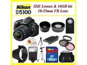 Nikon D5100 Digital SLR Camera with Nikon 18-55mm VR Lens + Huge Bundle