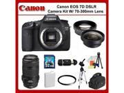 Canon EOS 7D Digital SLR Camera Kit with 70-300mm Lens + 0.45X Wide Angle Lens, 2X Telephoto Lens, UV Filter, 32GB Memory Card & MORE!
