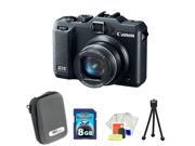 Canon PowerShot G15 Digital Camera Kit. Includes: 8GB Memory Card, Table Top Tripod, LCD Screen Protectors, Cleaning Kit & Case