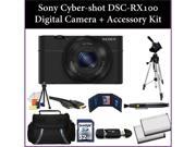 Sony Cyber-Shot DSC-RX100 (RX100) Digital Camera Kit. Includes: 32GB Memory Card + Reader, 2 Extended Life Replacement Batteries, Tripod, Carrying Case & More