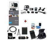 GoPro HERO3+ Silver Edition Camera (CHDHX-302) w/ SSE Kit: Includes 32GB High Speed Memory Card, High Speed Card Reader, Extended Life Battery, Deluxe Case & Mo