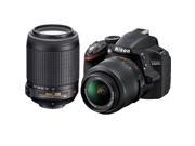 Nikon D3200 24.2 MP CMOS Digital SLR Camera with 18-55mm f/3.5-5.6G AF-S DX VR and 55-200mm f/4-5.6G ED IF AF-S DX VR Zoom-Nikkor Lenses