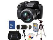 Fujifilm FinePix S8200 Digital Camera (Black) Kit. Includes: 16GB Memory Card, High Speed Memory Card Reader, 4AA Batteries + Charger, Tripod, Carrying Case & S