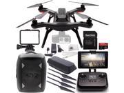 3DR Solo Quadcopter (No Gimbal) with Manufacturer Accessories + 2 3DR Propeller Sets + 3DR Solo Backpack + SanDisk 32GB Extreme PRO microSDHC Memory Card + MORE