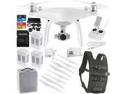 DJI Phantom 4 Quadcopter Drone with Manufacturer Accessories + 2 Extra DJI Intelligent Flight Batteries + SanDisk Extreme 32GB microSDHC Memory Card + 7PC Filte