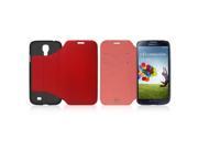 Shield Flip Case for Samsung Galaxy S4 with Sleep Wake Function Credit Card Slots and Kick Stand. Color Red Model FL SAM S4 RED