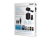 ISOUND Wall Car Combo Charger Pro for iPad iPhone iPod Smartphones MP3 Players Digital Cameras Black Model ISOUND 2155