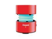 ISOUND Fire Waves Bluetooth Aluminum Rechargeable Speaker with Color changing Light Mode Red. Model ISOUND 5318