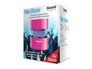 ISOUND Fire Glow Aluminum Color changing Portable Speaker for iPod iPhone iPad or Audio Device with a 3.5mm Audio Jack Pink. Model ISOUND 5289