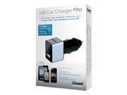 ISOUND USB Car Charger Pro for iPad iPhone iPod Smartphones MP3 Players Digital Cameras Black Grey Model ISOUND 2144