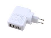 4 Ports USB Travel Charger AC Adapter US Plug Wall Power outlet Socket 5V 2A
