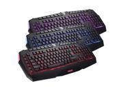 USB Wired Blue Red Purple LED Illuminated Ergonomic Backlit Programmable Gaming Keyboard for PC Laptop 6 Macro Keys Users Customize Keys Multimedia