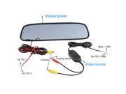 NEW 4.3 Color TFT LCD Car Wireless Rear view Mirror Monitor Camera for Screen Reverse Camera DVD VCD with a wireless transmitter