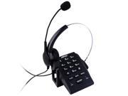 AGPtek Call Center Dialpad Monaural Corded Noise Cancelling Headset Headphone Telephone with Tone Dial Key Pad REDIAL
