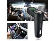 Bluetooth Handsfree Car Kit MP3 Player FM Transmitter Modulator with Car Charger for Apple iPhone 6 5 iPod Touch Samsung Galaxy S6 S5 S4 Note 3 4 Black