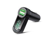 AGPtek® Wireless Stereo In car LCD Display FM Transmitter with MP3 Player Car Charger Hands Free Call for Apple iPhone 6 5 iPod Touch Samsung Galaxy S6 S5 S4